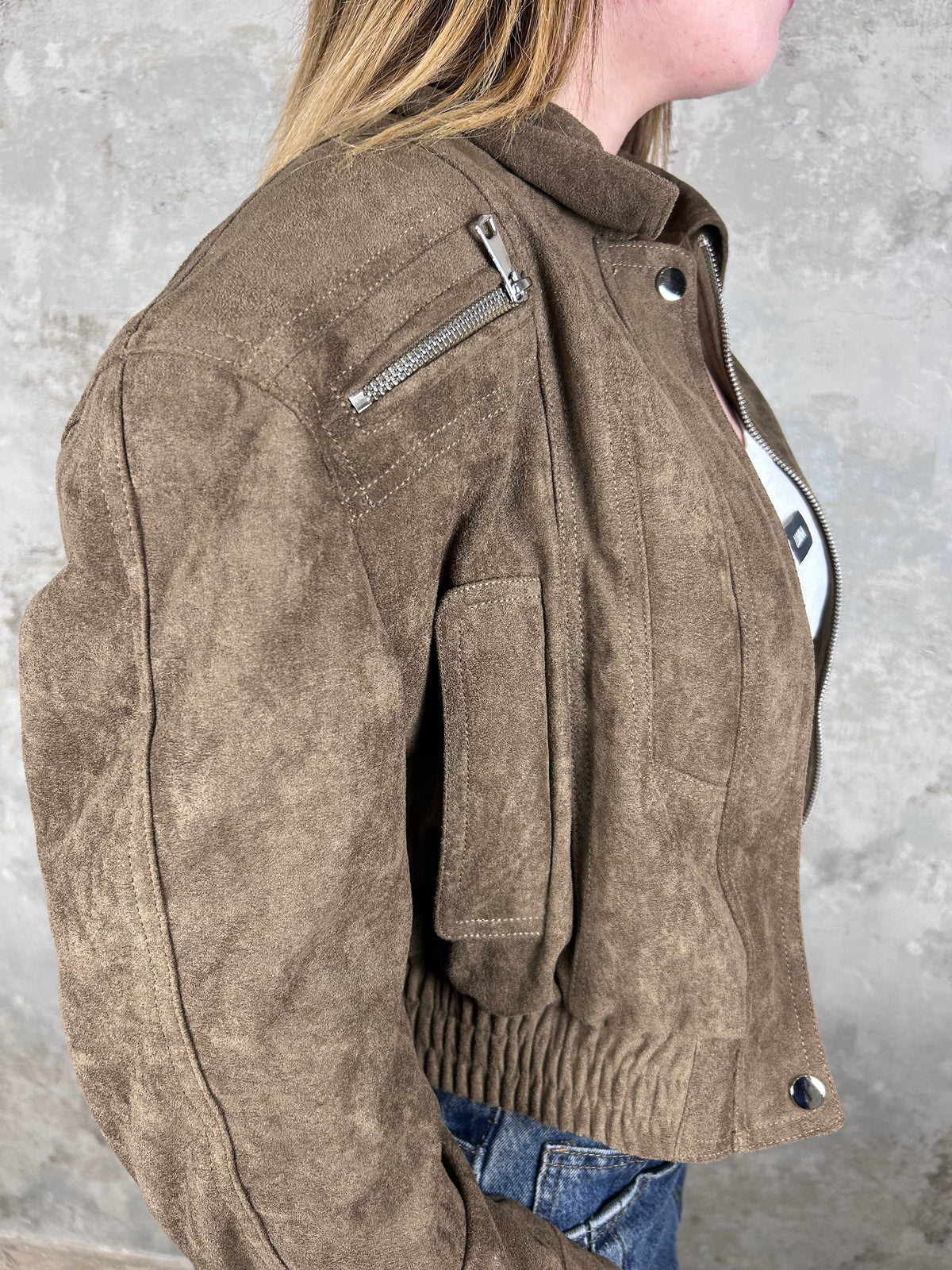 BOMBER SUEDE