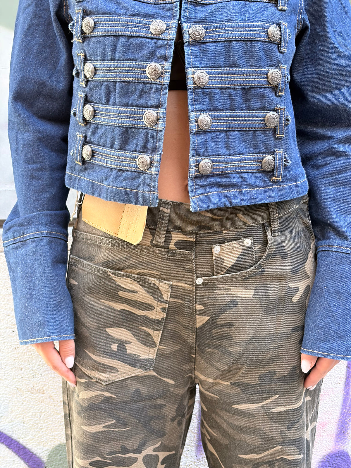 JEANS CAMOUFLAGE VITA STORTA