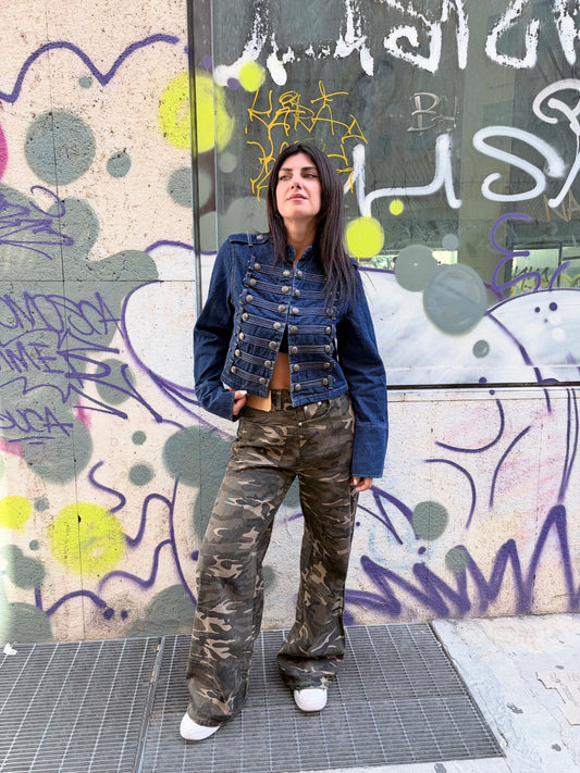 JEANS CAMOUFLAGE VITA STORTA